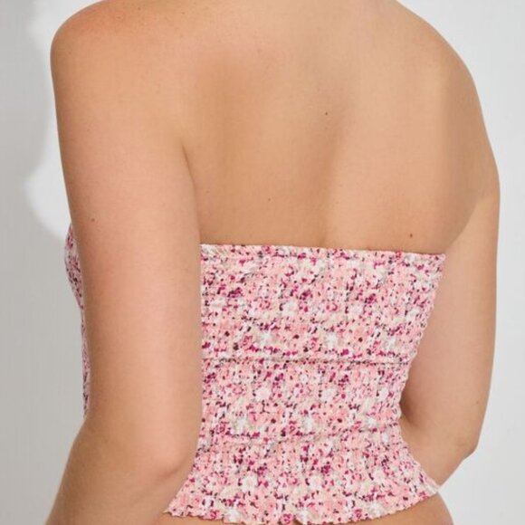 Snow White & Ditsy Rose Strapless Tube Top - Picture 3 of 3